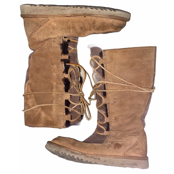 UGG #5278 Uptown Lace Brown & Tan Tall Boot Youth Size 4 (Fit Like Adult Size 6) - Picture 7 of 7